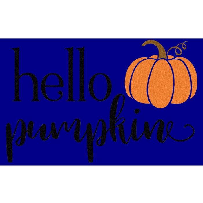 Cute Hello Pumpkin Thanksgiving Autumn Fall Leaves Design Funny Bumper Sticker