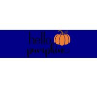 Cute Hello Pumpkin Thanksgiving Autumn Fall Leaves Design Funny Bumper Sticker