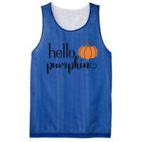 Cute Hello Pumpkin Thanksgiving Autumn Fall Leaves Design Funny Mesh Reversible Basketball Jersey Tank