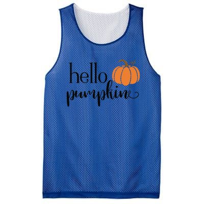 Cute Hello Pumpkin Thanksgiving Autumn Fall Leaves Design Funny Mesh Reversible Basketball Jersey Tank