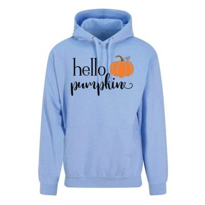 Cute Hello Pumpkin Thanksgiving Autumn Fall Leaves Design Funny Unisex Surf Hoodie