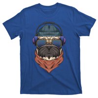 Cool Hipster Pug Dog I Love Pugs Pug Mom Gift T-Shirt