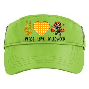 Cute Halloween Peace Love And Gnome Fall Gift Adult Drive Performance Visor