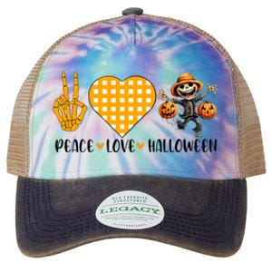 Cute Halloween Peace Love And Gnome Fall Gift Legacy Tie Dye Trucker Hat