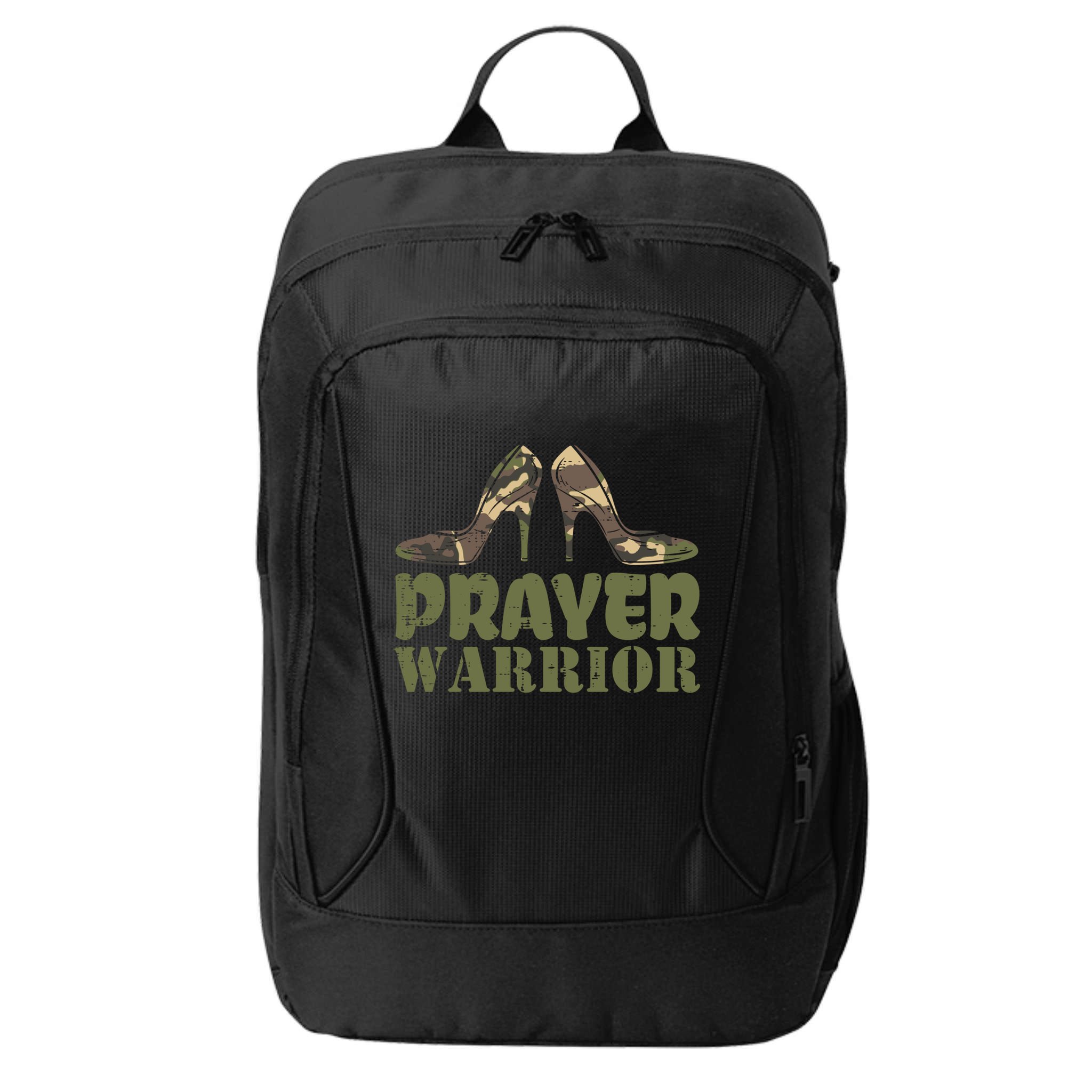 Camo Heels Prayer Warrior Faith God Jesus Christian Cute Gift City Backpack