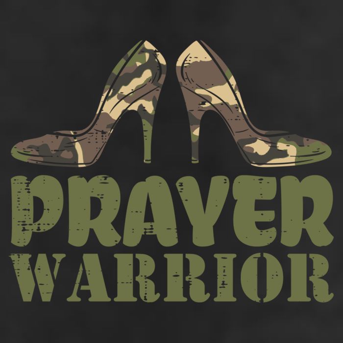 Camo Heels Prayer Warrior Faith God Jesus Christian Cute Gift Beanie
