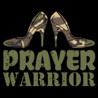 Camo Heels Prayer Warrior Faith God Jesus Christian Cute Gift Flat Bill Trucker Hat