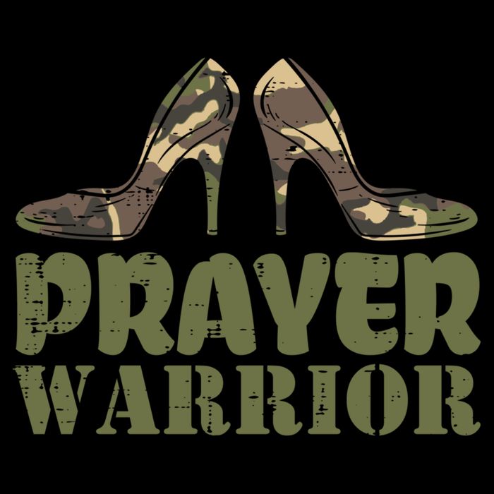 Camo Heels Prayer Warrior Faith God Jesus Christian Cute Gift Flat Bill Trucker Hat