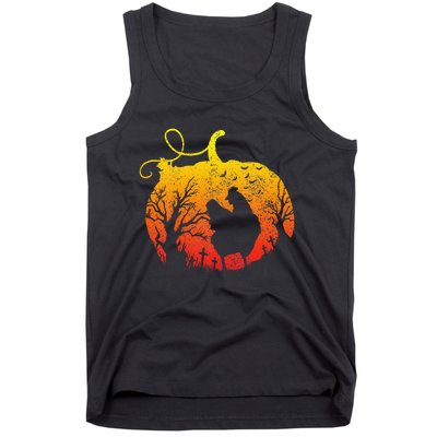 Chicken Halloween Pumpkin Funny Poultry Farmer Chicken Tank Top