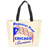 Chicago Humboldt Park Neighborhood Design Puerto Rican Zip Tote Bag