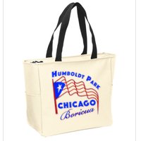 Chicago Humboldt Park Neighborhood Design Puerto Rican Zip Tote Bag