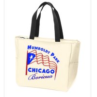 Chicago Humboldt Park Neighborhood Design Puerto Rican Zip Tote Bag