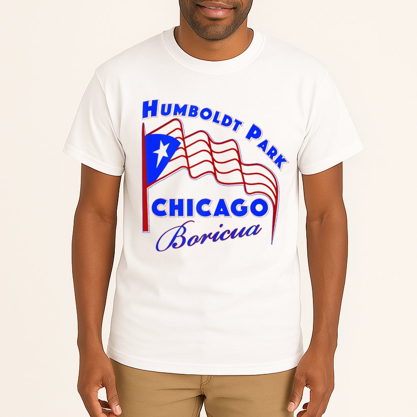 Chicago Humboldt Park Neighborhood Design Puerto Rican Tall T-Shirt