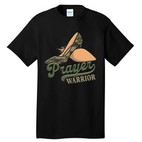 Camo Heels Prayer Warrior Faith God Jesus Christian Tall T-Shirt