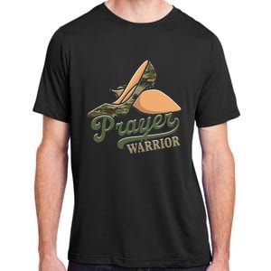 Camo Heels Prayer Warrior Faith God Jesus Christian Adult ChromaSoft Performance T-Shirt