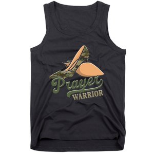 Camo Heels Prayer Warrior Faith God Jesus Christian Tank Top