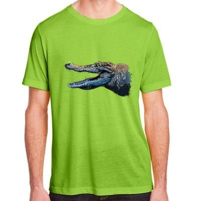 Crocodile Head Portrait From A Splash Adult ChromaSoft Performance T-Shirt