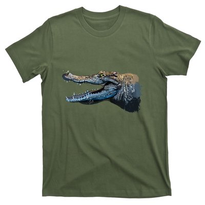 Crocodile Head Portrait From A Splash T-Shirt