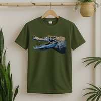 Crocodile Head Portrait From A Splash T-Shirt