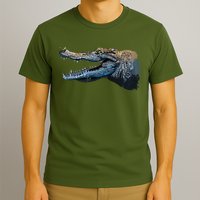 Crocodile Head Portrait From A Splash T-Shirt