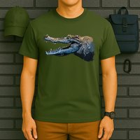 Crocodile Head Portrait From A Splash T-Shirt