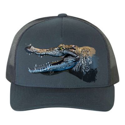 Crocodile Head Portrait From A Splash Yupoong Adult 5-Panel Trucker Hat