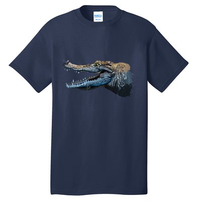 Crocodile Head Portrait From A Splash Tall T-Shirt