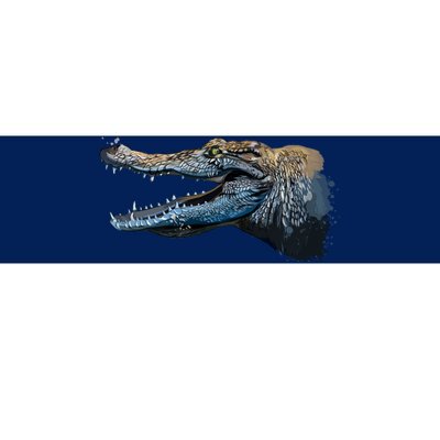 Crocodile Head Portrait From A Splash Bumper Sticker