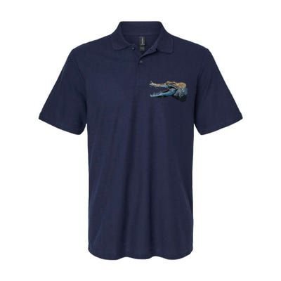 Crocodile Head Portrait From A Splash Softstyle Adult Sport Polo