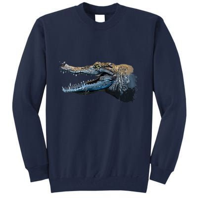 Crocodile Head Portrait From A Splash Tall Sweatshirt