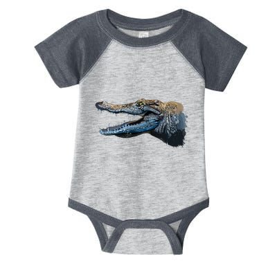 Crocodile Head Portrait From A Splash Infant Baby Jersey Bodysuit