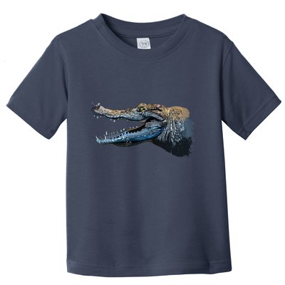 Crocodile Head Portrait From A Splash Toddler T-Shirt