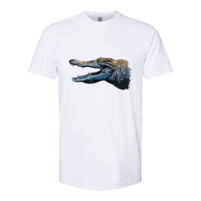 Crocodile Head Portrait From A Splash Softstyle CVC T-Shirt