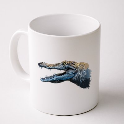 Crocodile Head Portrait From A Splash Coffee Mug