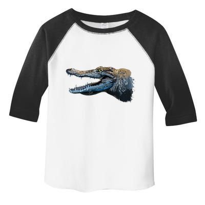 Crocodile Head Portrait From A Splash Toddler Fine Jersey T-Shirt