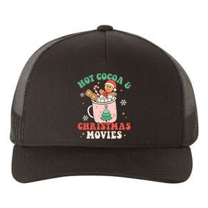 Cozy Holiday Pajama Set with Hot Cocoa and Christmas Movies Yupoong Adult 5-Panel Trucker Hat