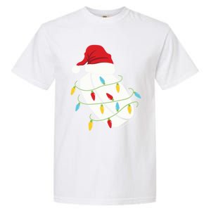 Christmas Hockey Player Santa Sports Design Gift Garment-Dyed Heavyweight T-Shirt