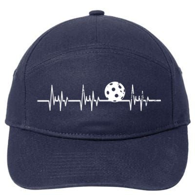 Cool Heartbeat Pickleball Great Gift For The Pickleball Lover 7-Panel Snapback Hat