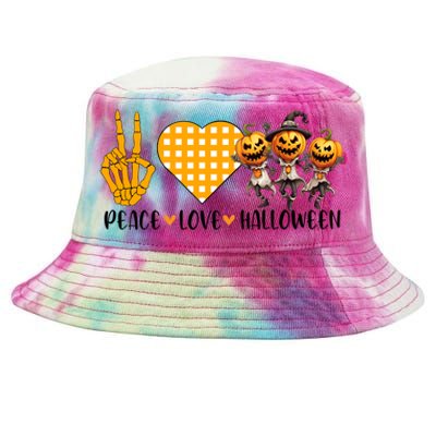 Cute Halloween Peace Love And Gnome Fall Great Gift Tie-Dyed Bucket Hat