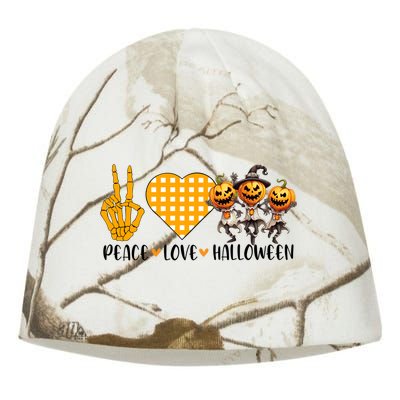 Cute Halloween Peace Love And Gnome Fall Great Gift Kati - Camo Knit Beanie