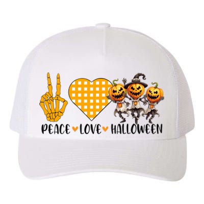 Cute Halloween Peace Love And Gnome Fall Great Gift Yupoong Adult 5-Panel Trucker Hat