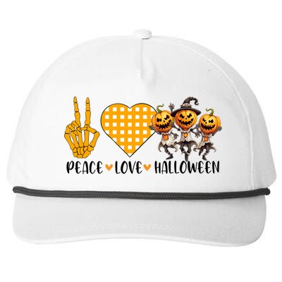 Cute Halloween Peace Love And Gnome Fall Great Gift Snapback Five-Panel Rope Hat