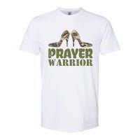 Camo Heels Prayer Warrior Faith God Jesus Christian Softstyle CVC T-Shirt