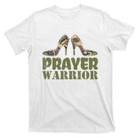 Camo Heels Prayer Warrior Faith God Jesus Christian T-Shirt