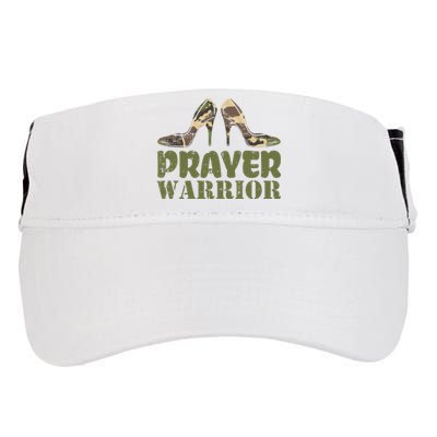 Camo Heels Prayer Warrior Faith God Jesus Christian Adult Drive Performance Visor