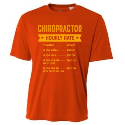 Chiropractor Hourly Rate Labour Day Chiropractic Workers Day Cool Gift Cooling Performance Crew T-Shirt