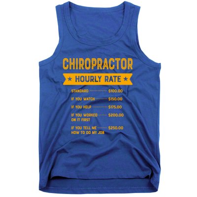 Chiropractor Hourly Rate Labour Day Chiropractic Workers Day Cool Gift Tank Top