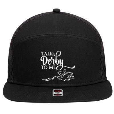 Cool Horse Racing Derby Race Owner Lover Funny 7 Panel Mesh Trucker Snapback Hat