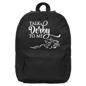 Cool Horse Racing Derby Race Owner Lover Funny 16 in Basic Backpack