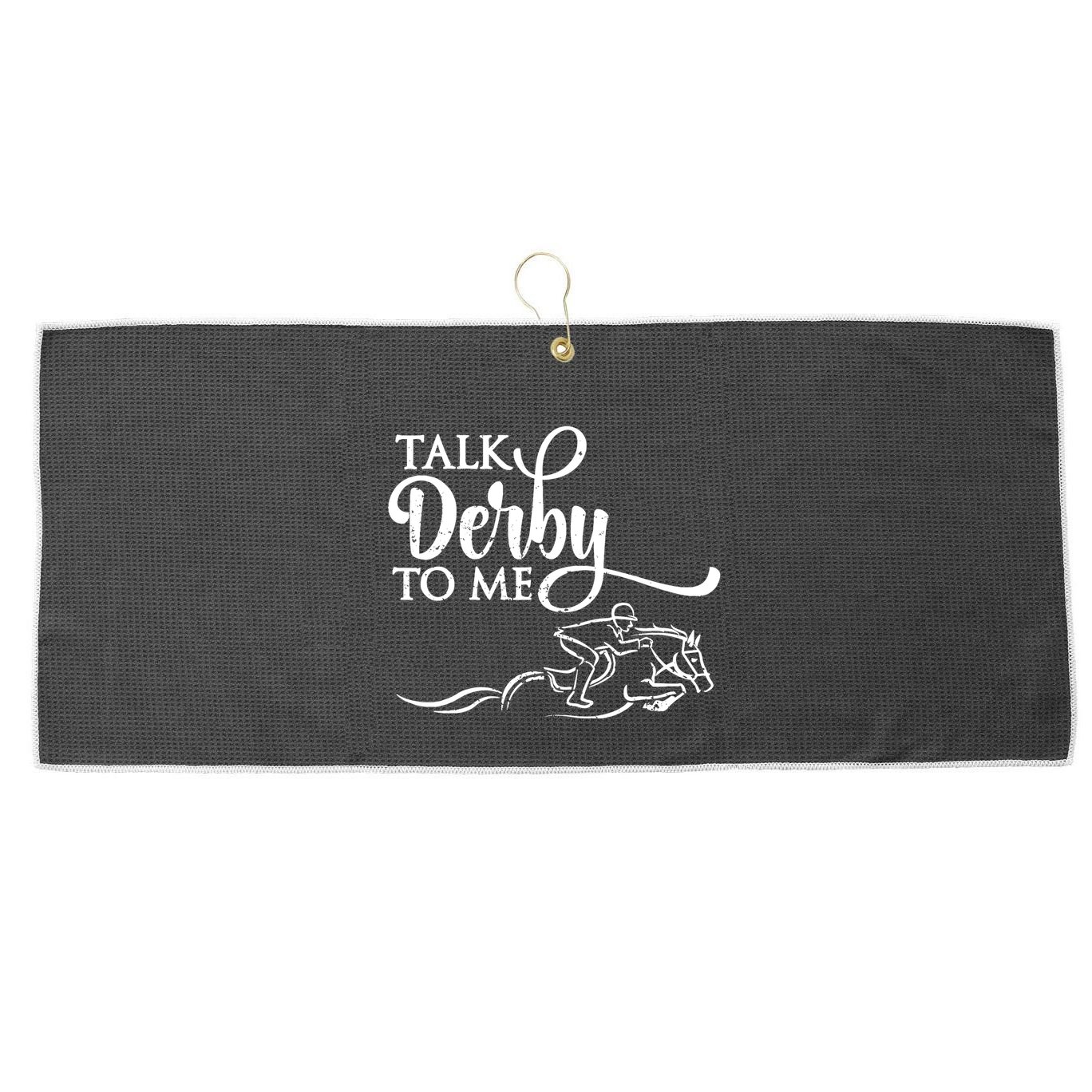 Cool Horse Racing Derby Race Owner Lover Funny Large Microfiber Waffle Golf Towel